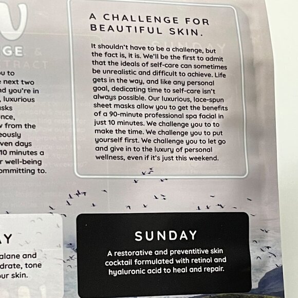 Dew Of The Gods New The Weekend Glow Challenge 2 Lace Spun Sheet Masks Set - Picture 6 of 7